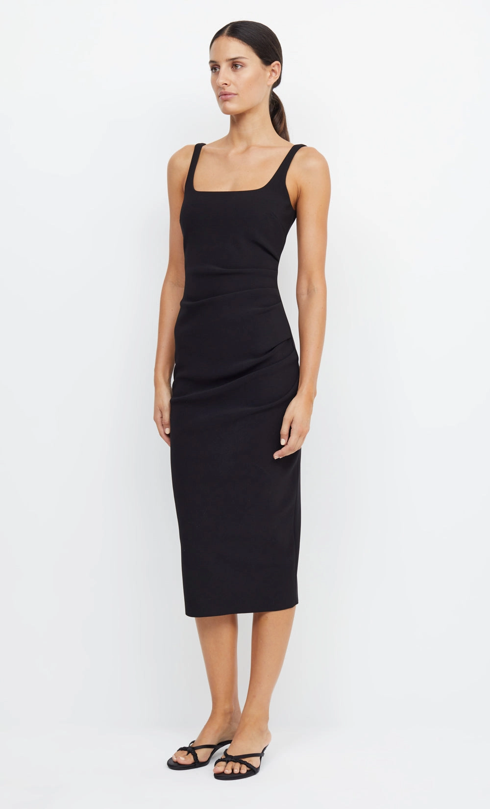 BE MINE SQUARE NECK DRESS - BLACK Mid Season