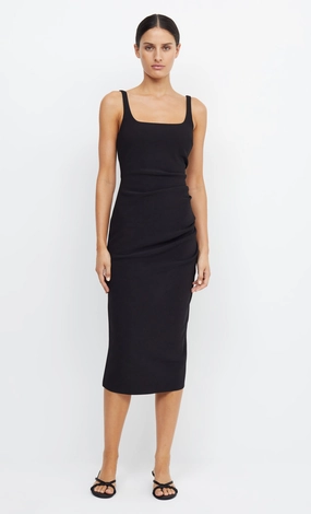 BE MINE SQUARE NECK DRESS - BLACK Smart and Elegant