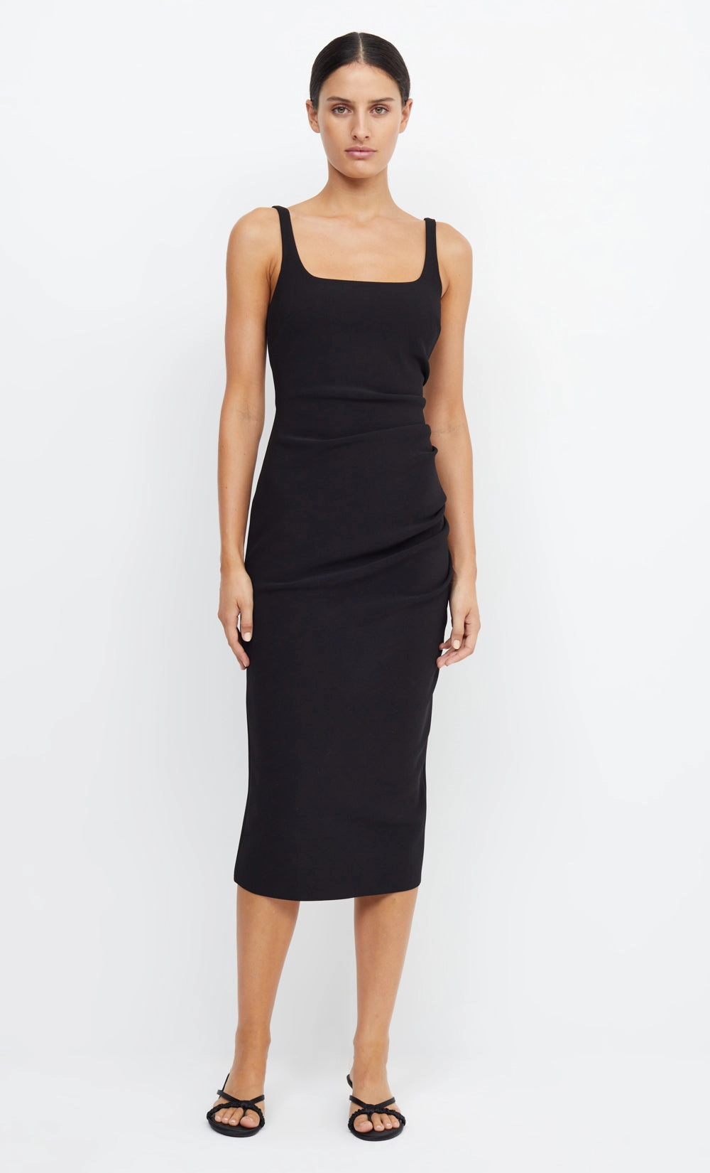 BE MINE SQUARE NECK DRESS - BLACK Smart and Elegant