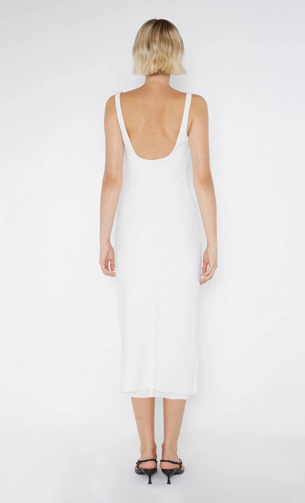 Classic Grace Soft Appearance BE MINE SQUARE NECK DRESS - IVORY
