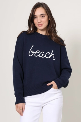 Bonded Seam Reinforcement Beach Boyfriend Sweater