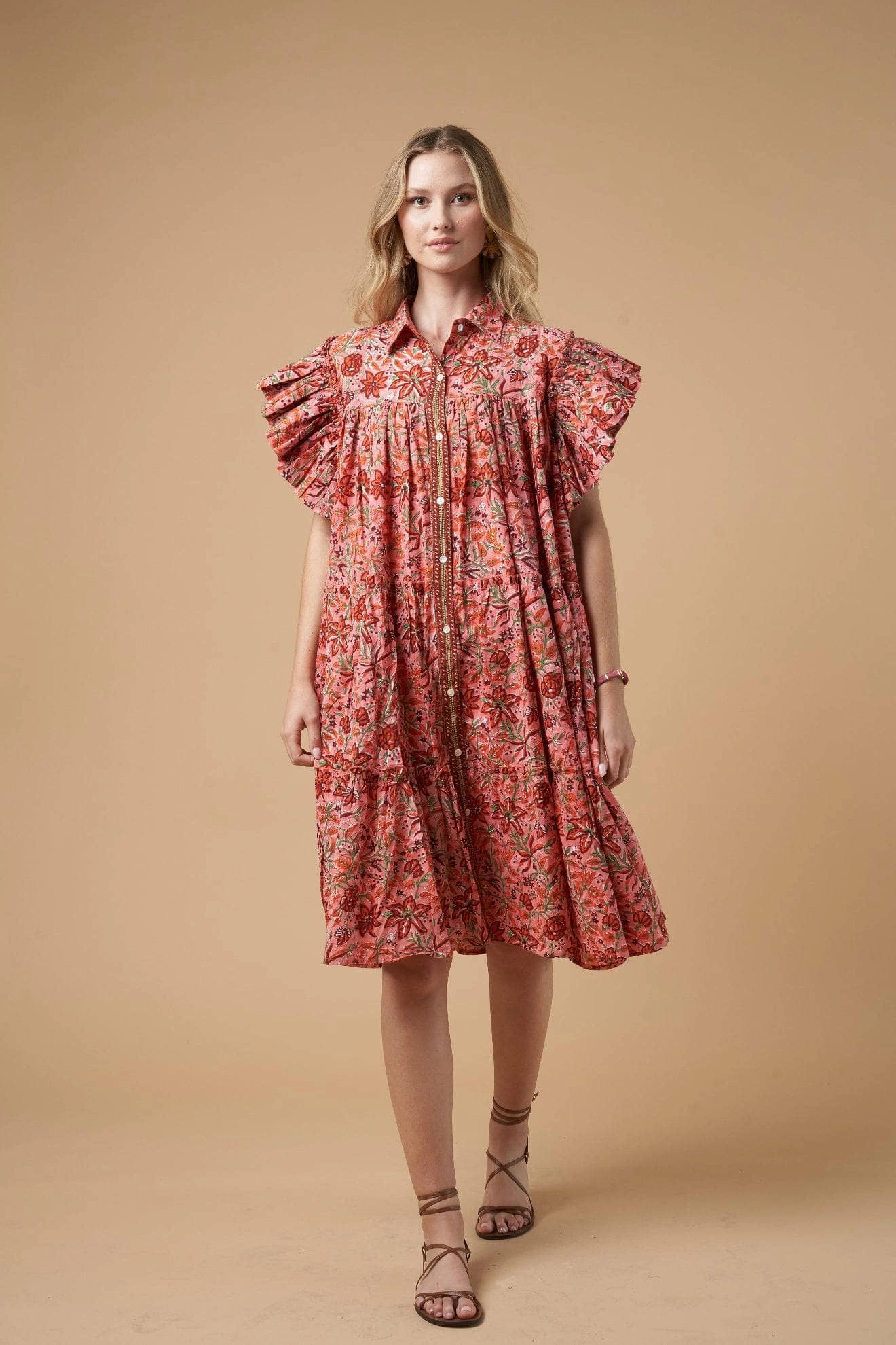 Madelyn Short Dress Pink Bride Friend Airy Fit