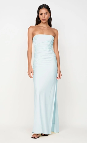 ETERNITY STRAPLESS MAXI DRESS - ARCTIC BLUE Light material Textured Layers