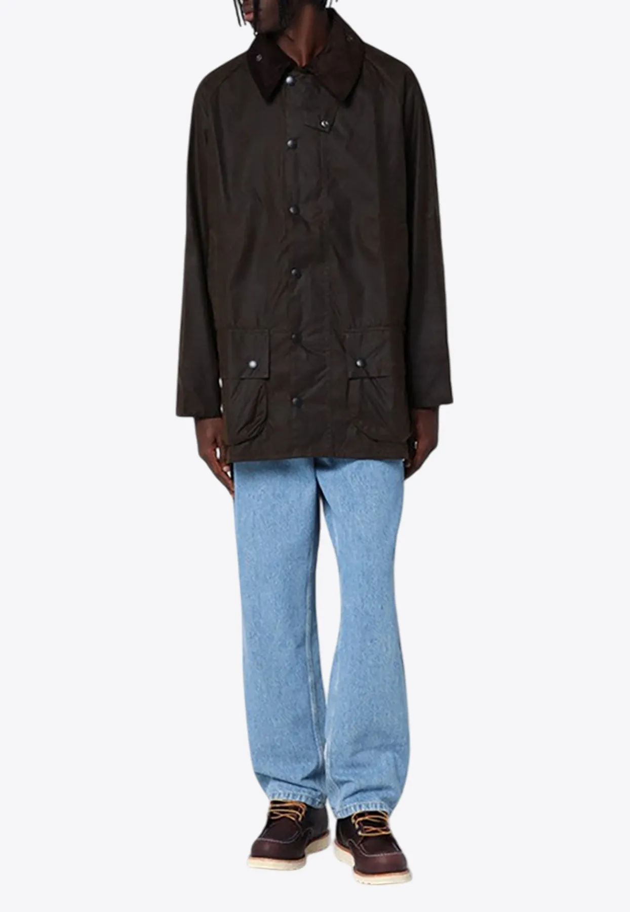 Beaufort Corduroy-Collar Waxed Jacket