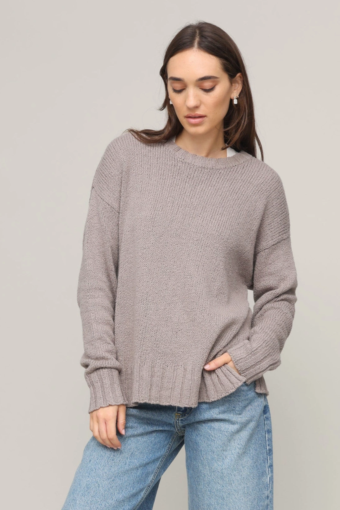 Relaxed Armhole Fit Beck Textured Sweater