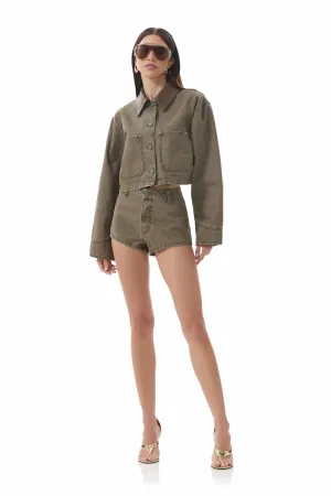 Multi Panel Construction Beckham Short - Olive Night