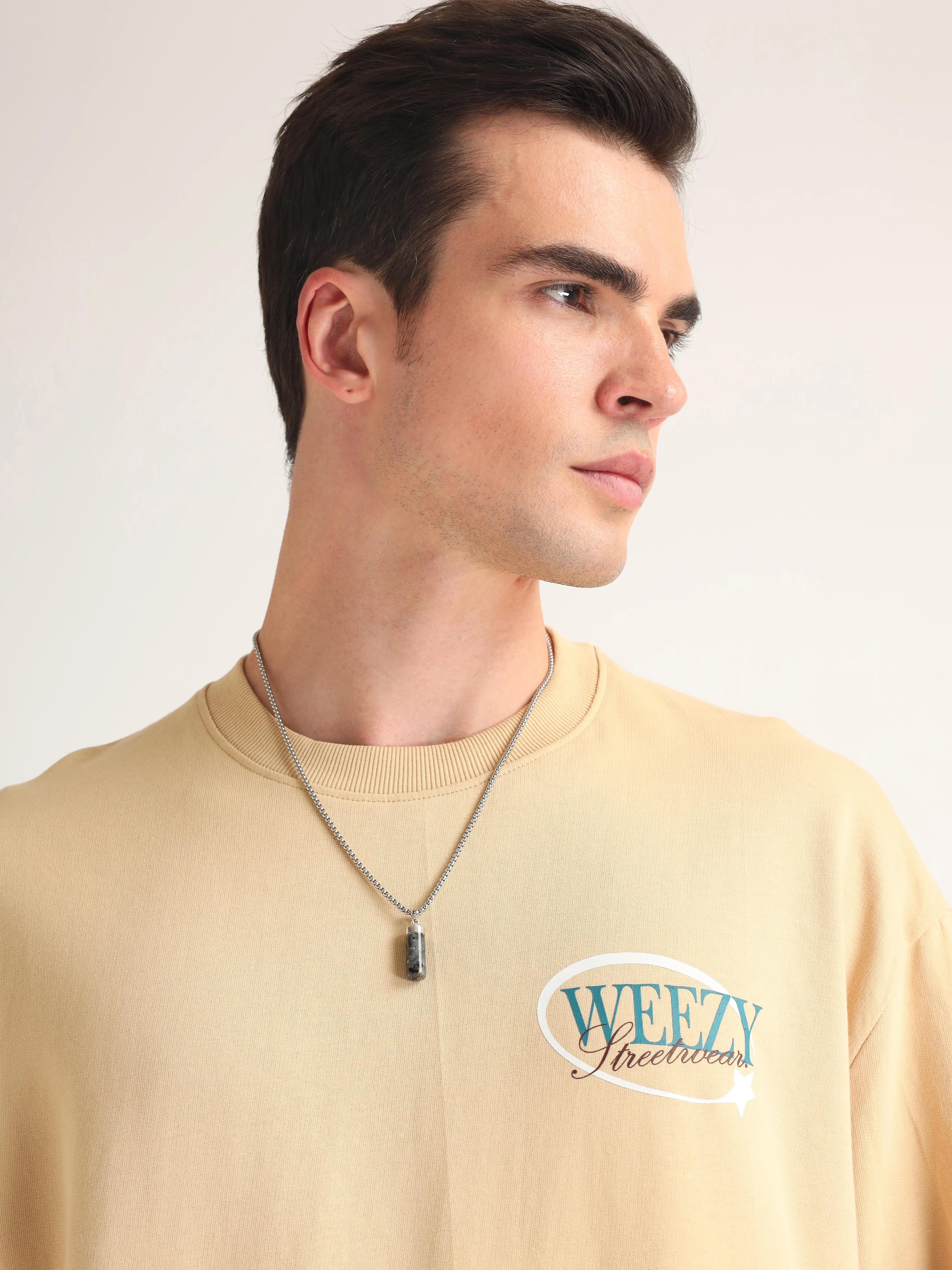 Beige Wicked Games Oversized T-Shirt