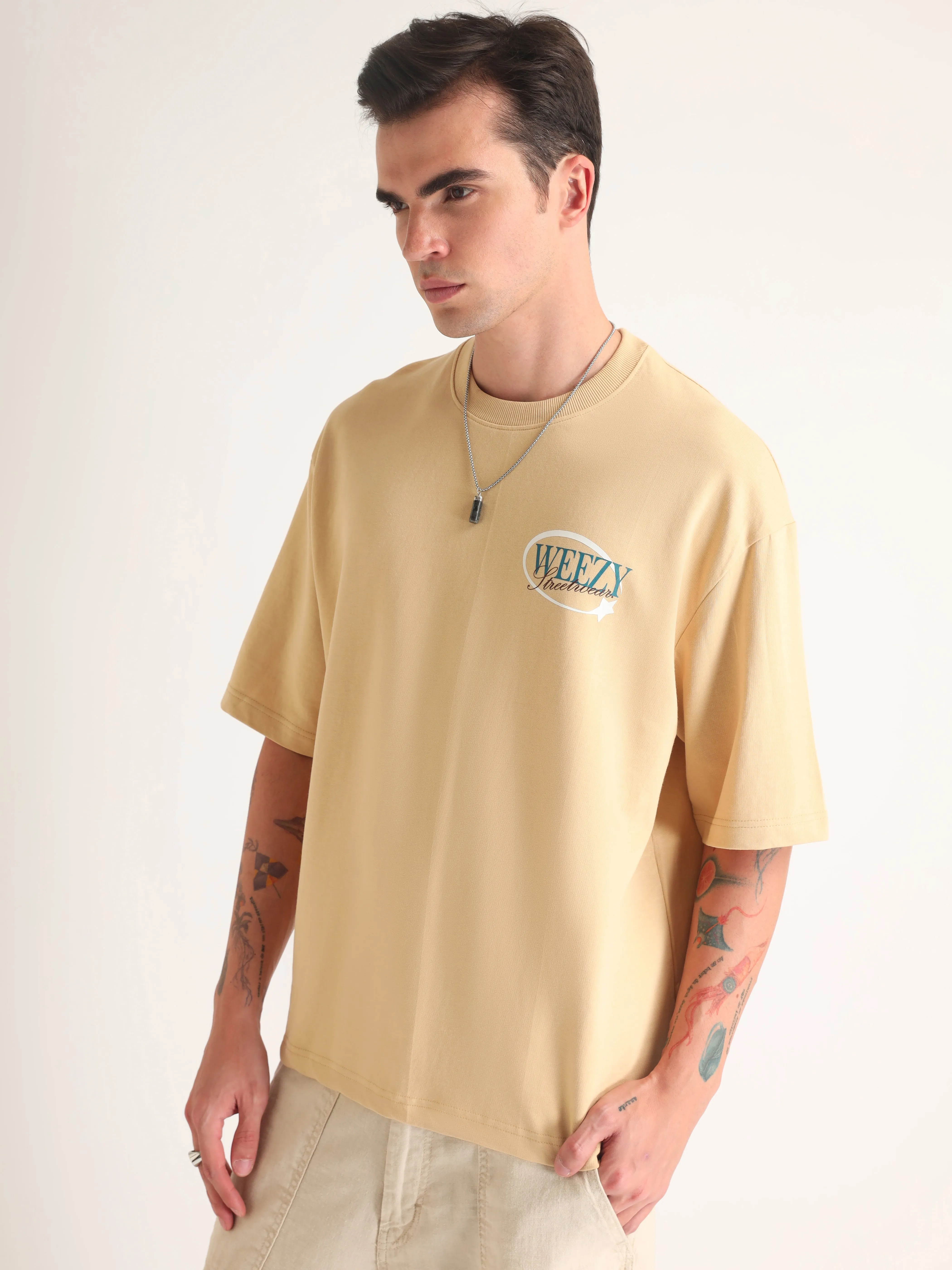 Beige Wicked Games Oversized T-Shirt