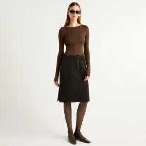 Water Repellent Weekend Ready Bellamy Corduroy Tie-Waist Skirt