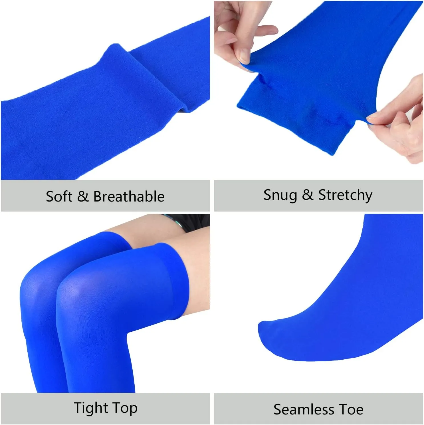 Benefeet Sox Womens Sexy Sheer Silk Thigh High Stockings Lace Top 20D Nylon Thin Long Socks Shimmery Stay Up Pantyhose Tights