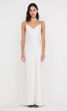 Work-to-Play Wear Timeless Shape BENNET COWL GOWN - WHITE