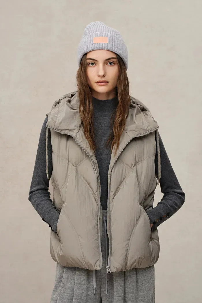 Bessy Cropped Two-Piece Puffer Set in Water-Repellent Fabric