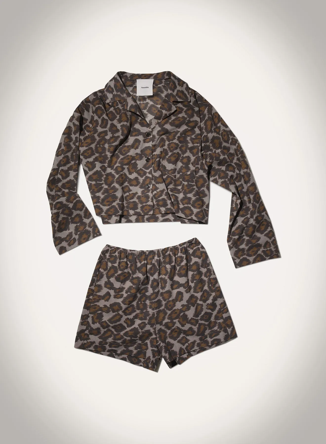 Casual Layers Vally - Cropped Cotton Voile Shirt - Crayon Ocelot