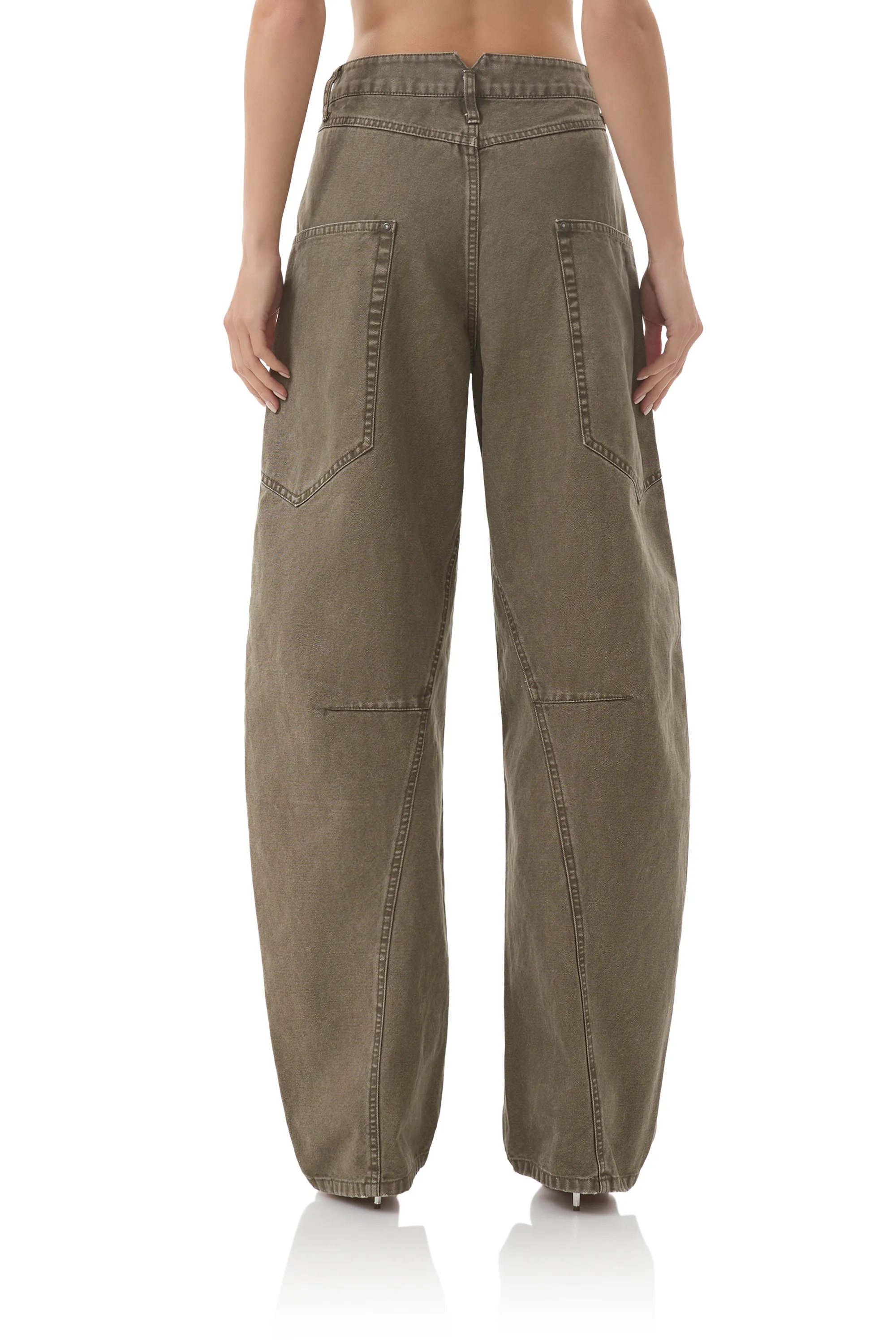 Recycled Polyester Bexley Barrel Pant - Olive Night