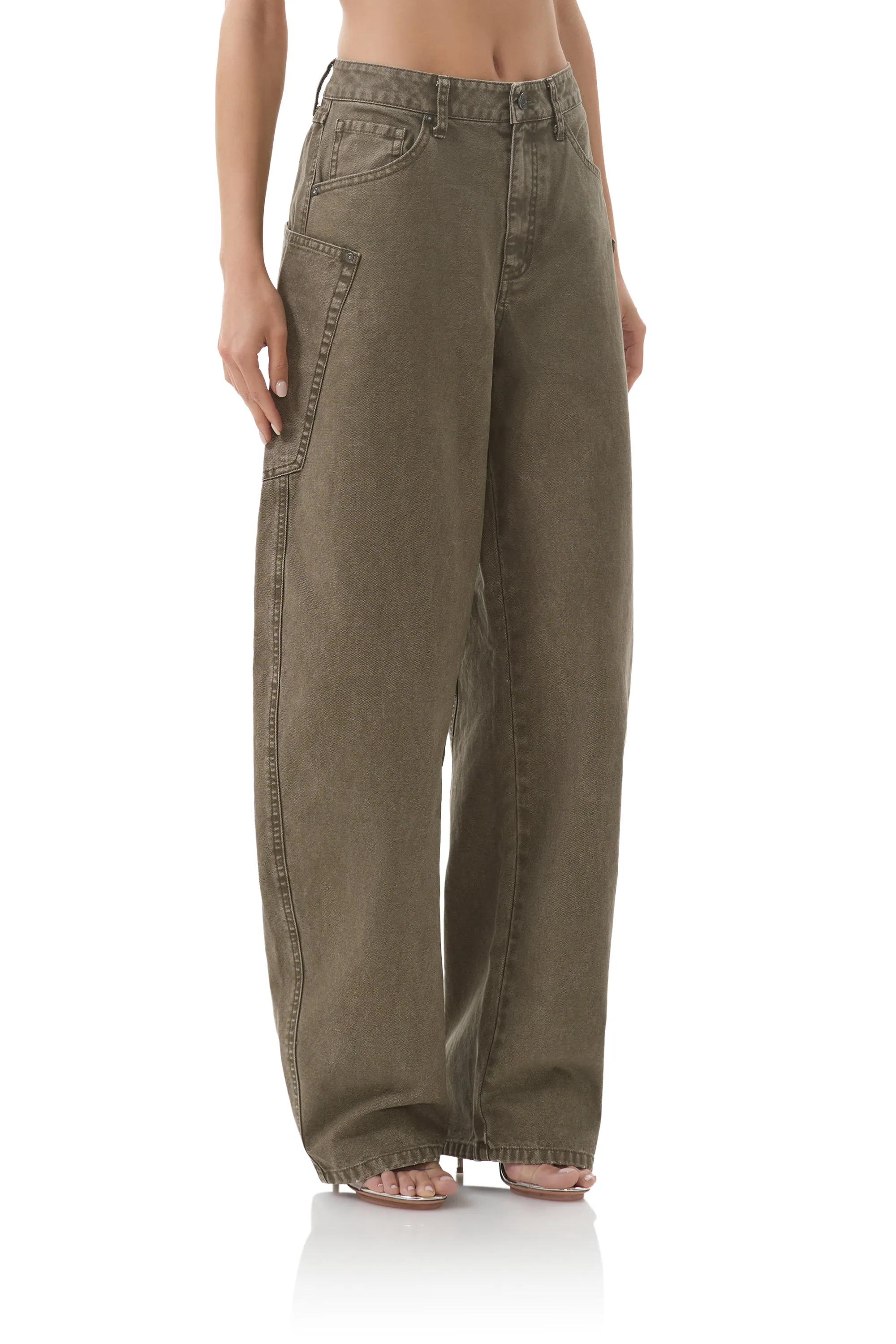 Reflective Trim Options Reinforced Knees Bexley Barrel Pant - Olive Night
