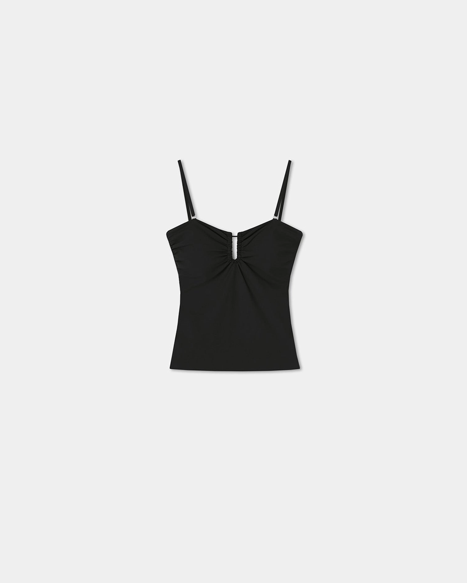 Abrasion Resistant Surface AdaptiveFitFabric Bianca - Stretch Jersey Swim Top - Black