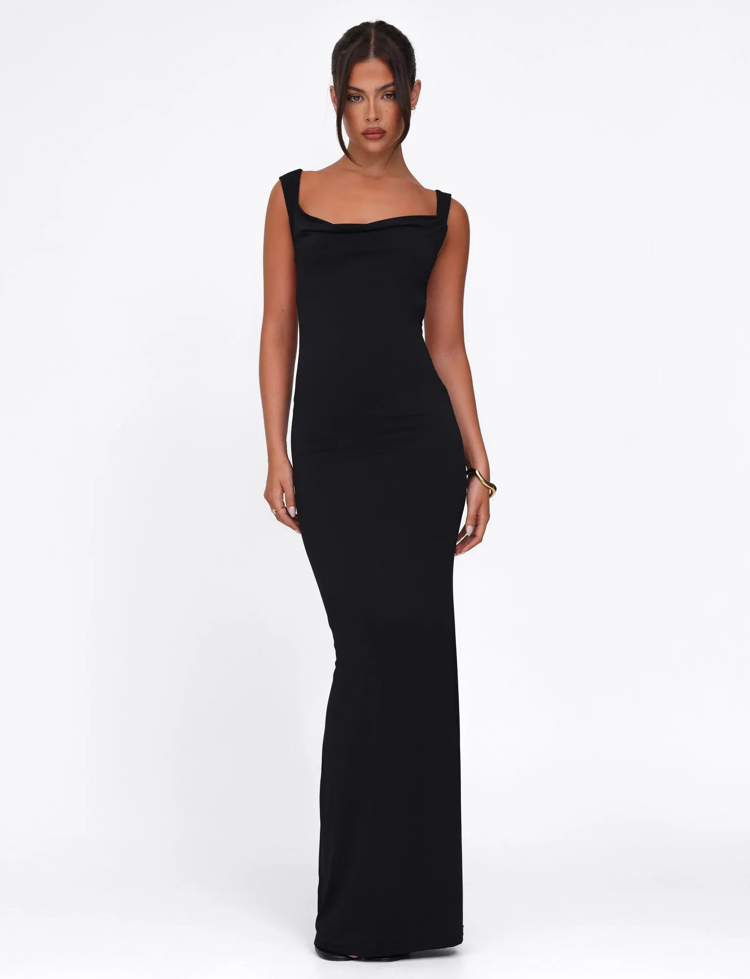 Versatile Layer Wear Wrinkle-Resistant MORANA DRESS - BLACK