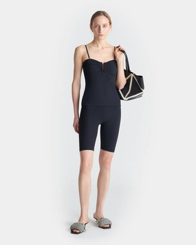 Biker - Stretch Jersey Swim Shorts - Black Functional Fashion Sporty Layer