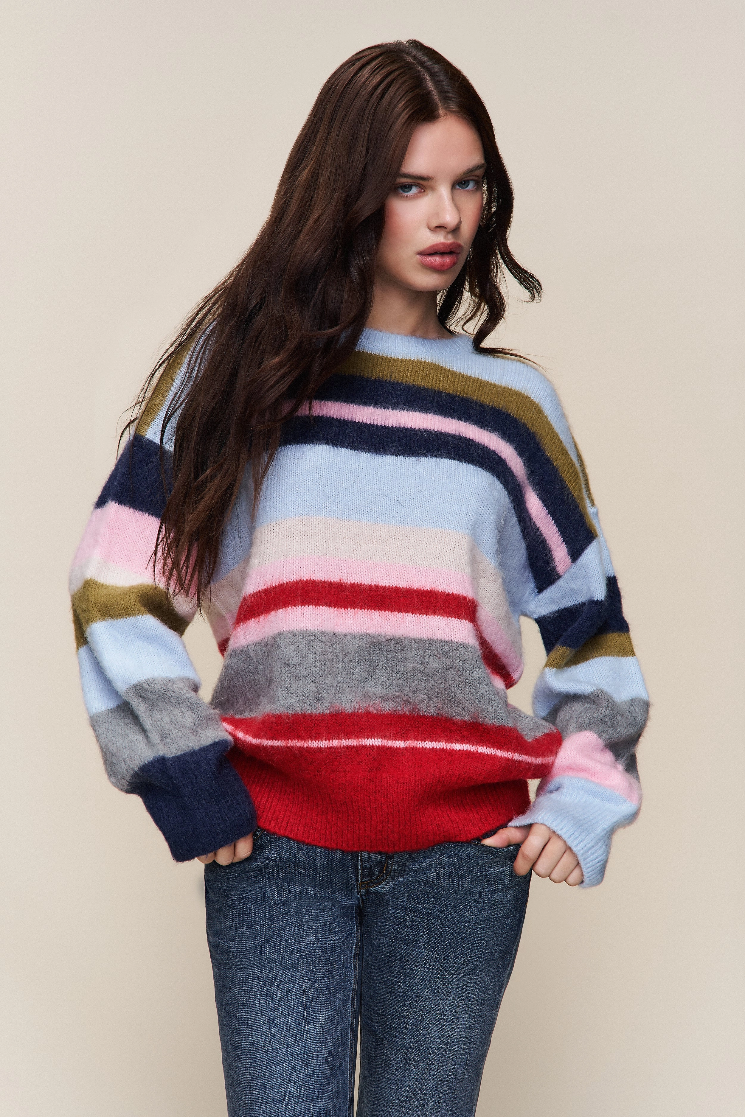 UPF Protection Hawley Oversized Stripe Wool Jumper