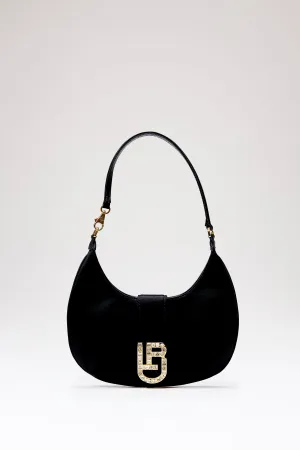 Black Cindy Baguette Bag