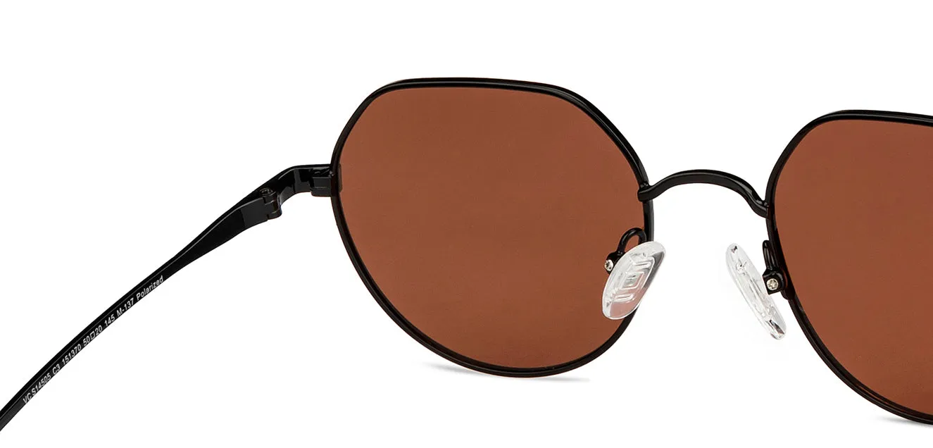 Black Round Full Rim Unisex Sunglasses by Vincent Chase Polarized-151370