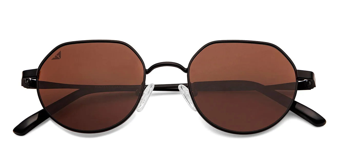 Black Round Full Rim Unisex Sunglasses by Vincent Chase Polarized-151370