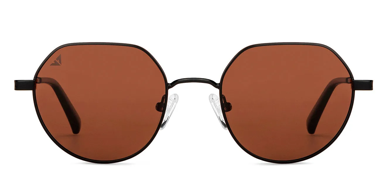Black Round Full Rim Unisex Sunglasses by Vincent Chase Polarized-151370