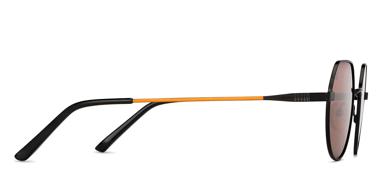 Black Round Full Rim Unisex Sunglasses by Vincent Chase Polarized-151370