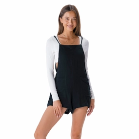 Easy Layering Piece Black Boardwalk Romper