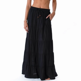 music concert Weekend Outfit Black Shipwrecked Maxi Skirt
