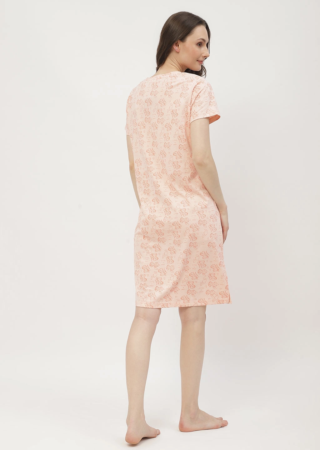 mSECRET Disney Printed Peach Nightdress Warranty-Included