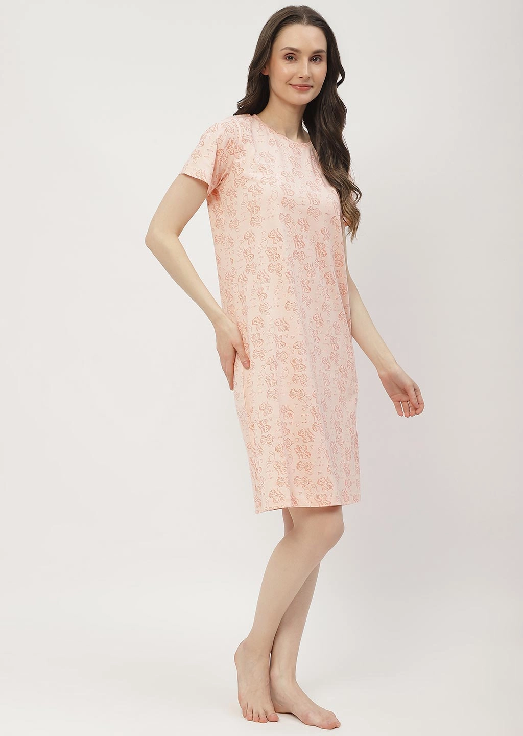 mSECRET Disney Printed Peach Nightdress Chill Comfort