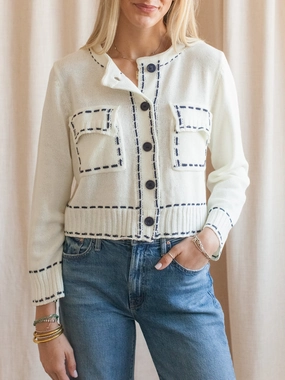 Cold Warmth Blaire Contrast Sweater - Ivory