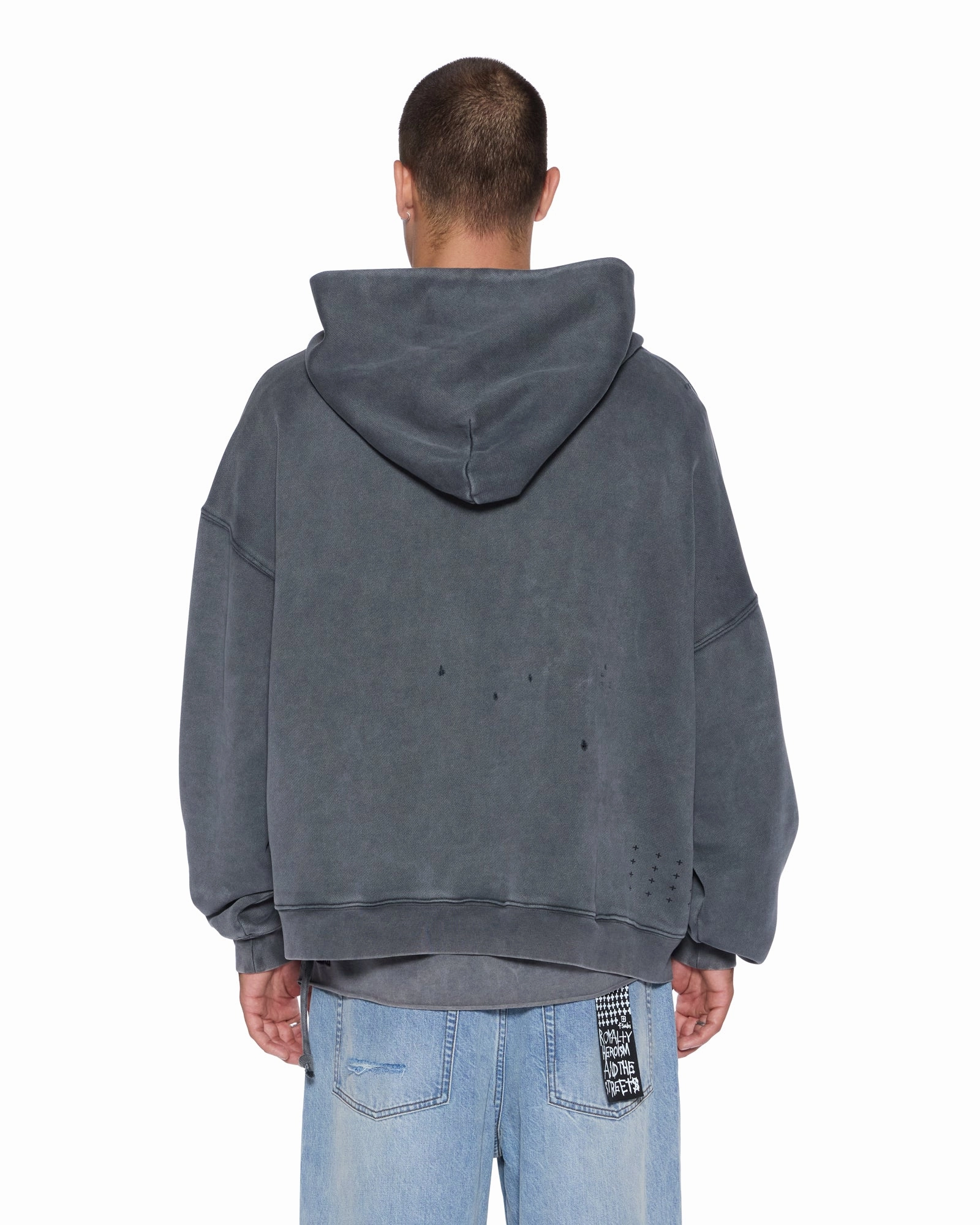 Bound Edges BLASTED EKCESS HOODIE RHINO