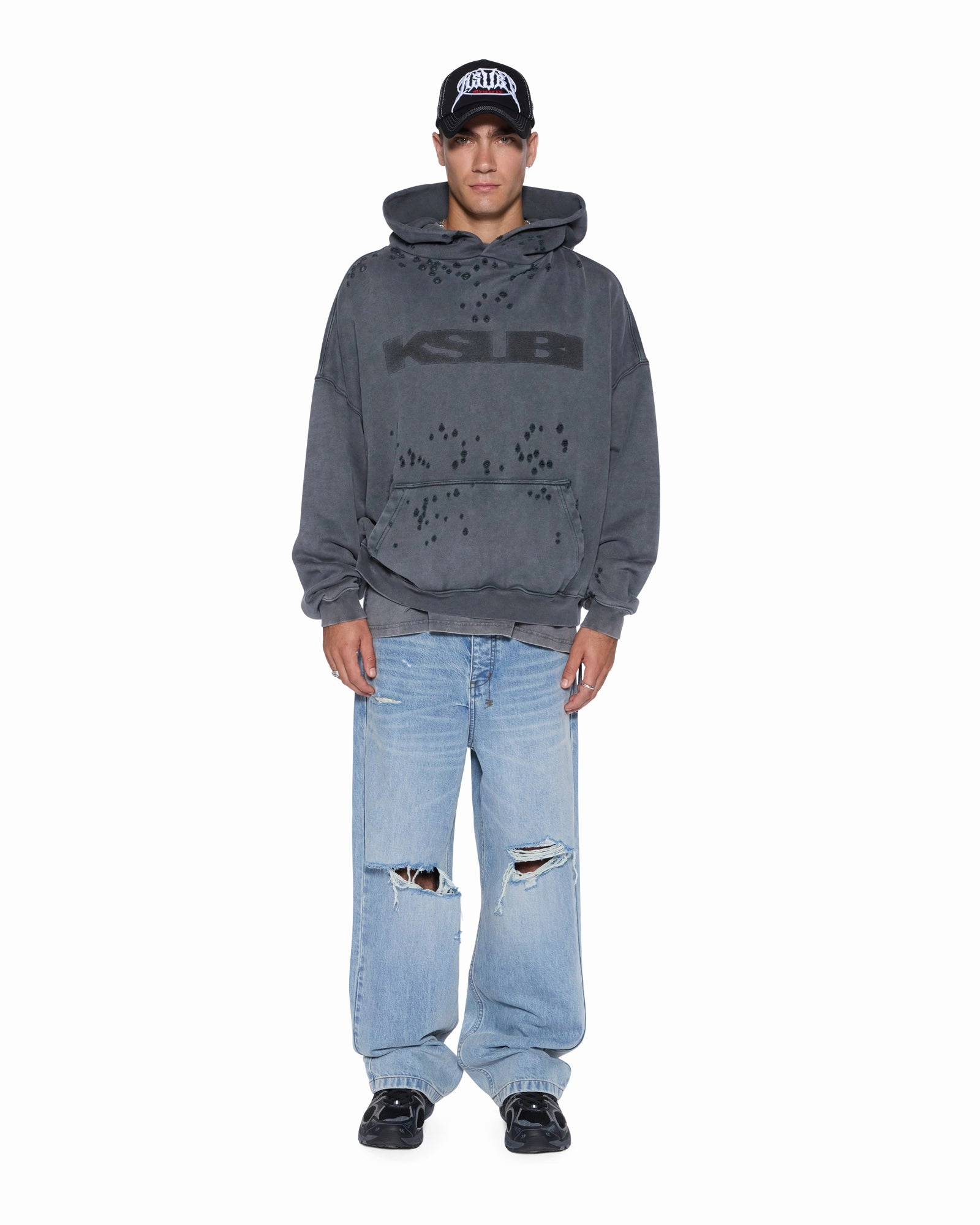 BLASTED EKCESS HOODIE RHINO AntiPill Texture