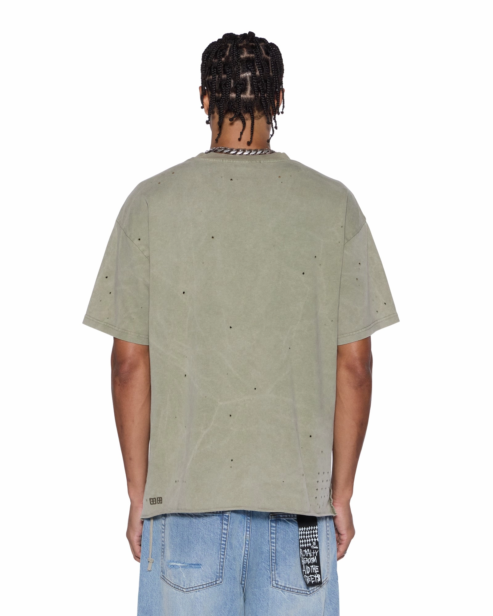 Sleek Fit Wear BLASTED EKCESS SS TEE OUTBACK