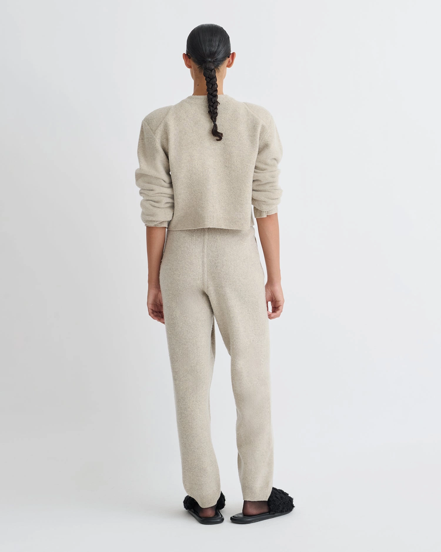 Teclah - Overwashed Merino Pants - Oatmeal Seamless Wear