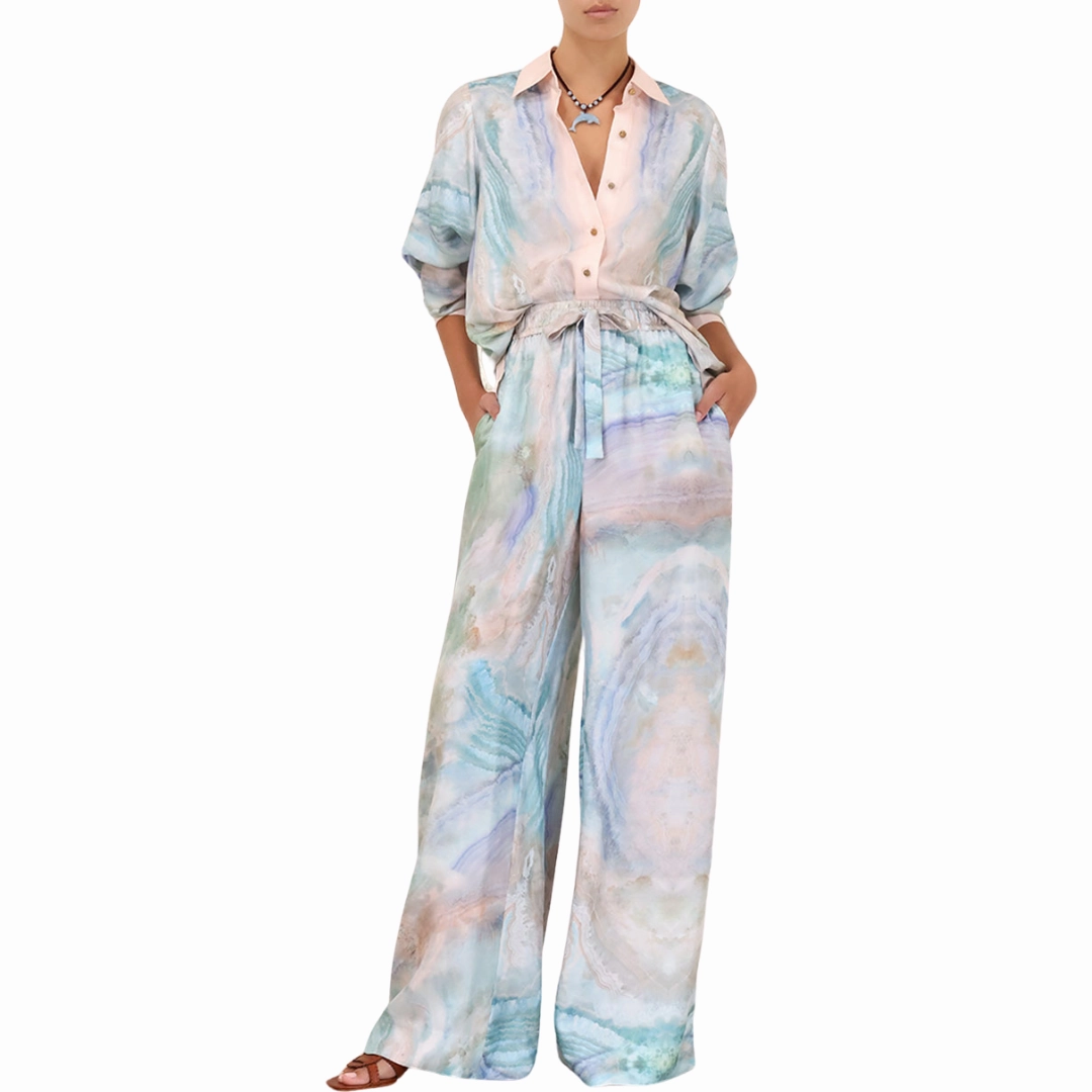Stain Repellent Coating Anti Odor Technology Blue Agate Track Pant