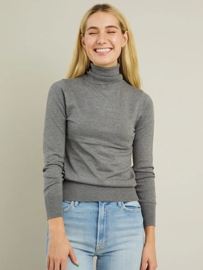 Blythe Turtleneck - Grey FrictionResistant Sleeves AirflowOptimized Pattern