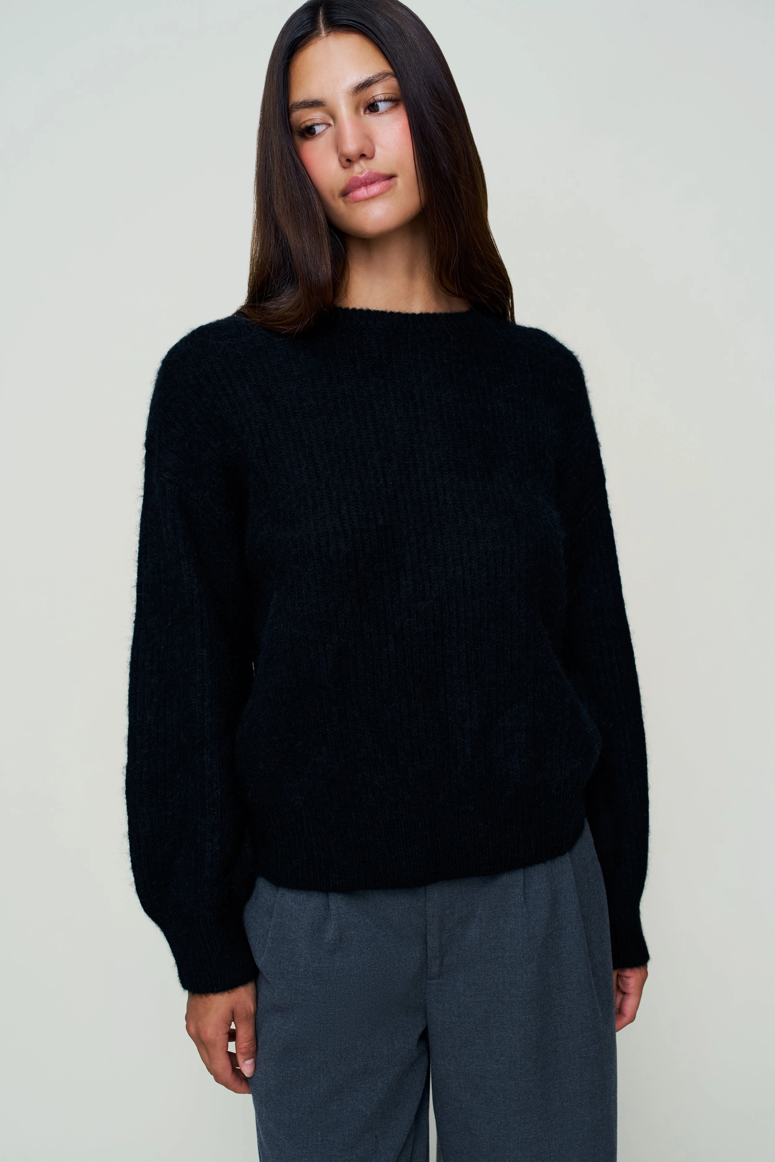 Brushed Inner Layer Bobbie Oversized Wool Jumper