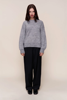 Bobbie Oversized Wool Jumper Light Weight Hooded Knit Variation