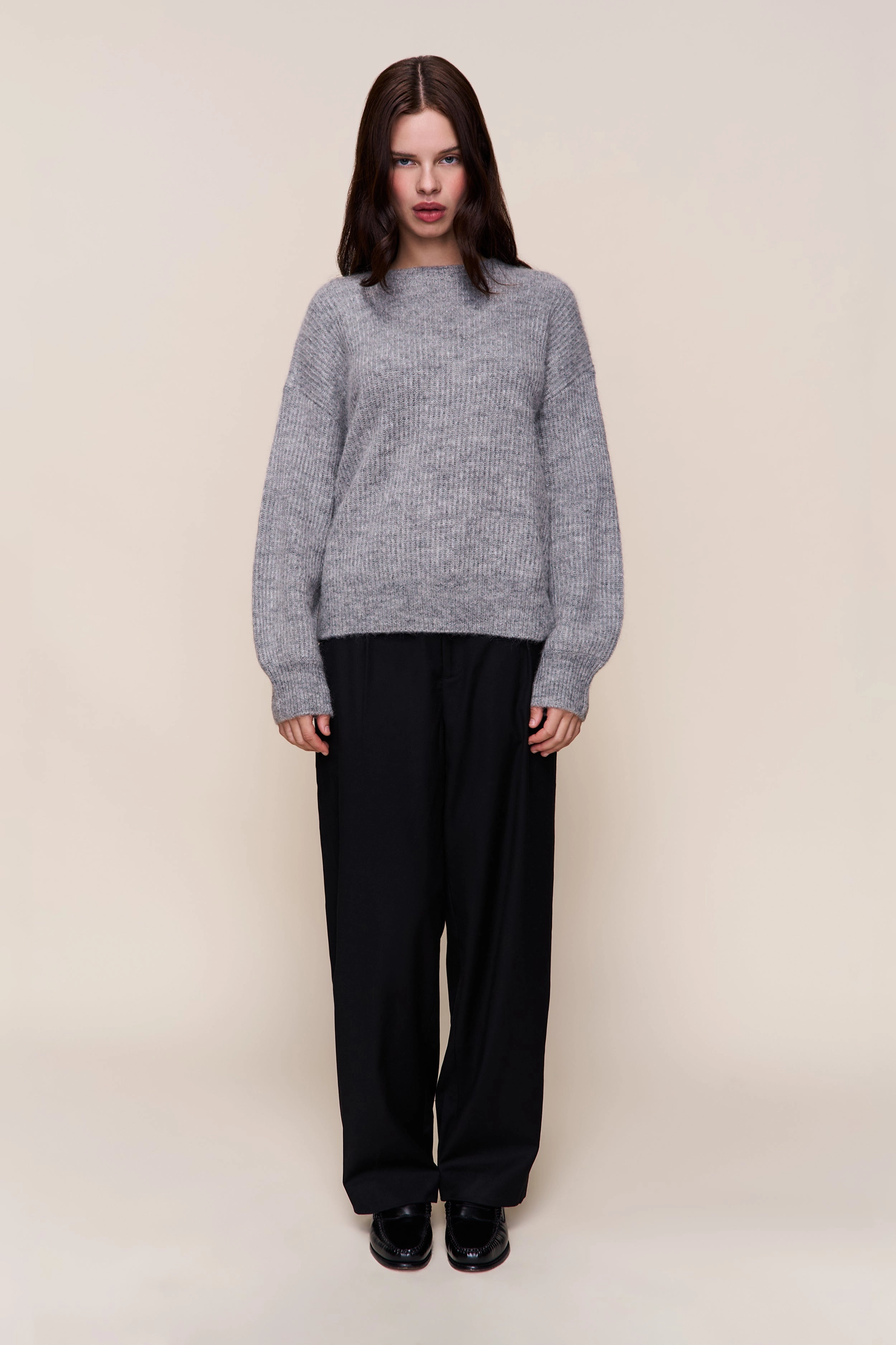 Bobbie Oversized Wool Jumper Light Weight Hooded Knit Variation