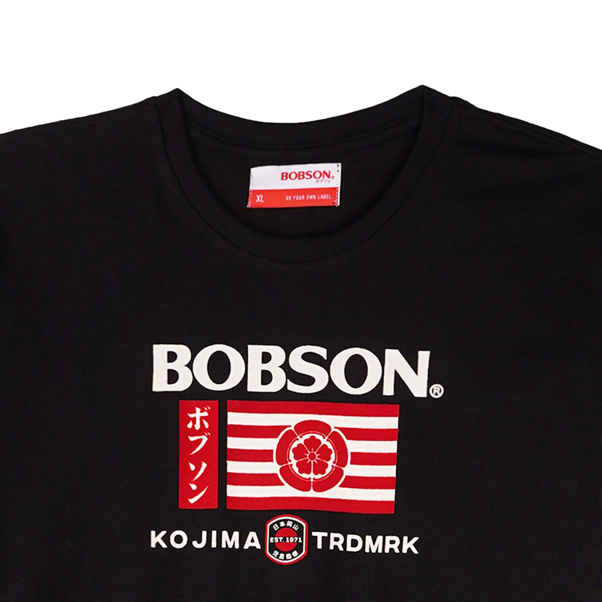 Bobson Japanese Men's Basic Tees for Men Missed Lycra Fabric Trendy Fashion High Quality Apparel Comfortable Casual Top for Men Slim Fit 147223 (Black)