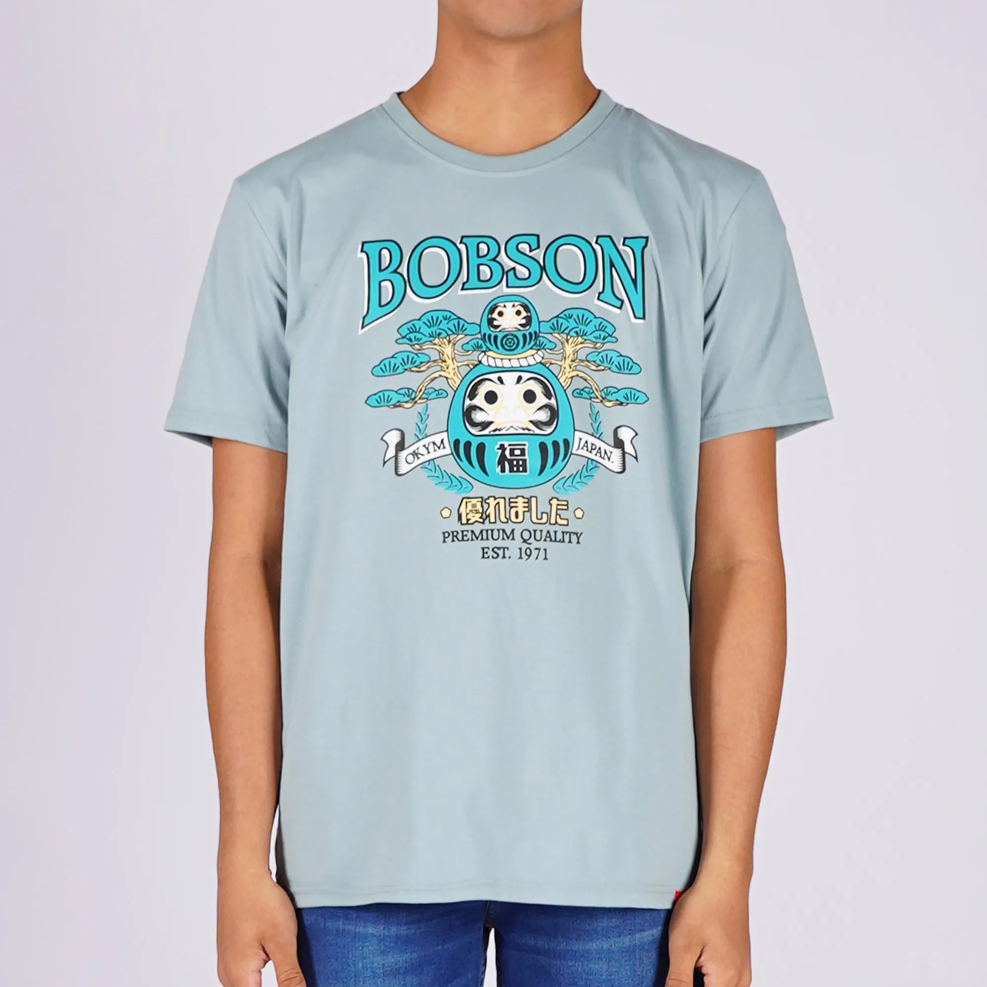 Bobson Japanese Men's Basic Tees Slim Fit 167588-U (Slate)
