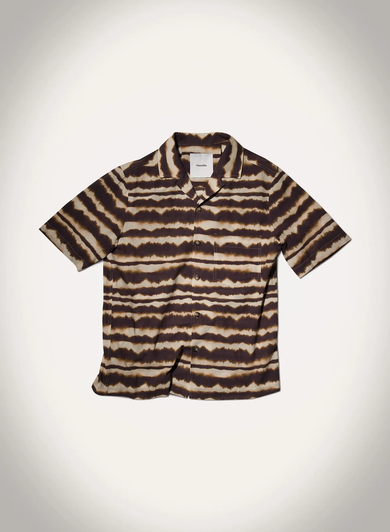 Active Look Active Ready Bodil - Printed Cotton Voile Shirt - Tie Dye Stripe