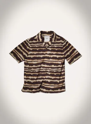 Active Look Active Ready Bodil - Printed Cotton Voile Shirt - Tie Dye Stripe