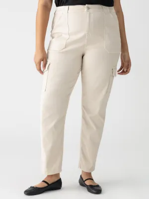 Sculpted Hayden Cargo Standard Rise Pant Toasted Almond Extended Sizing Mesh Comfort
