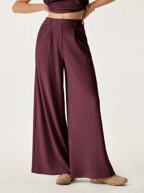 Effortless Design High Waisted Plicated Wide Leg Pant