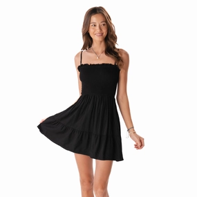 Black Daiquiri Dress with Adjustable Straps Vibrant Flow