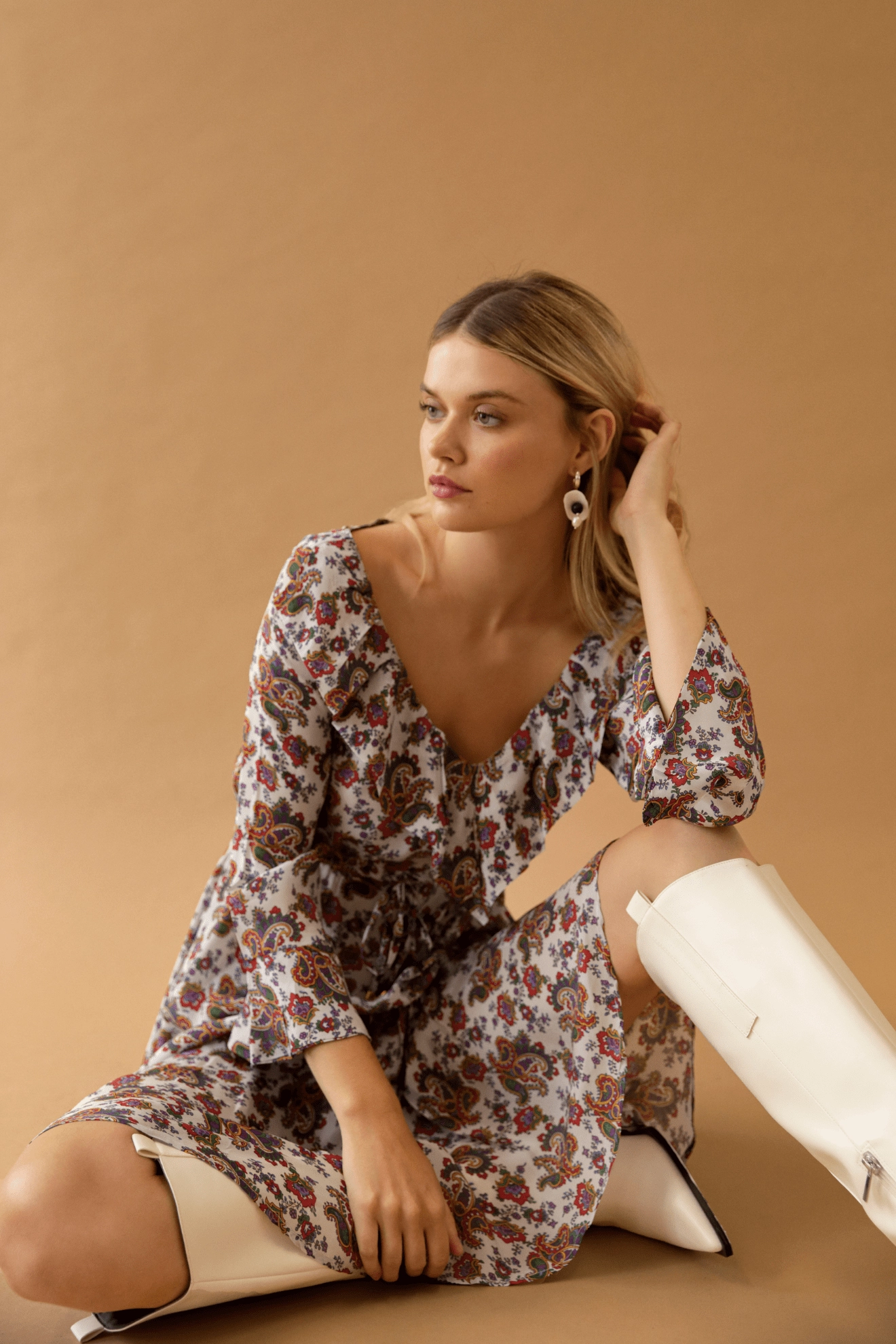Timeless Fashion Pleat Breeze Fey Multi Dress